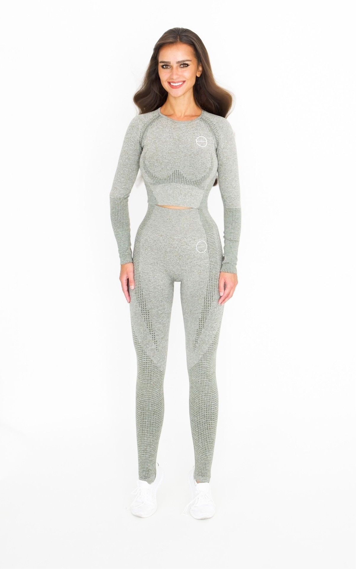 Contour Long Sleeve Crop Top - Army Green