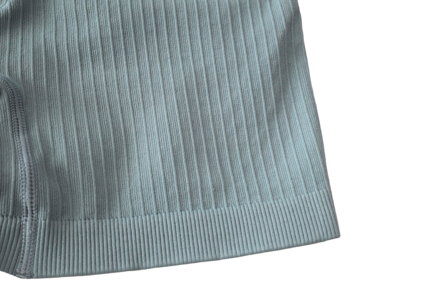 Seamless Ribbed Scrunch Shorts - BlueGrey