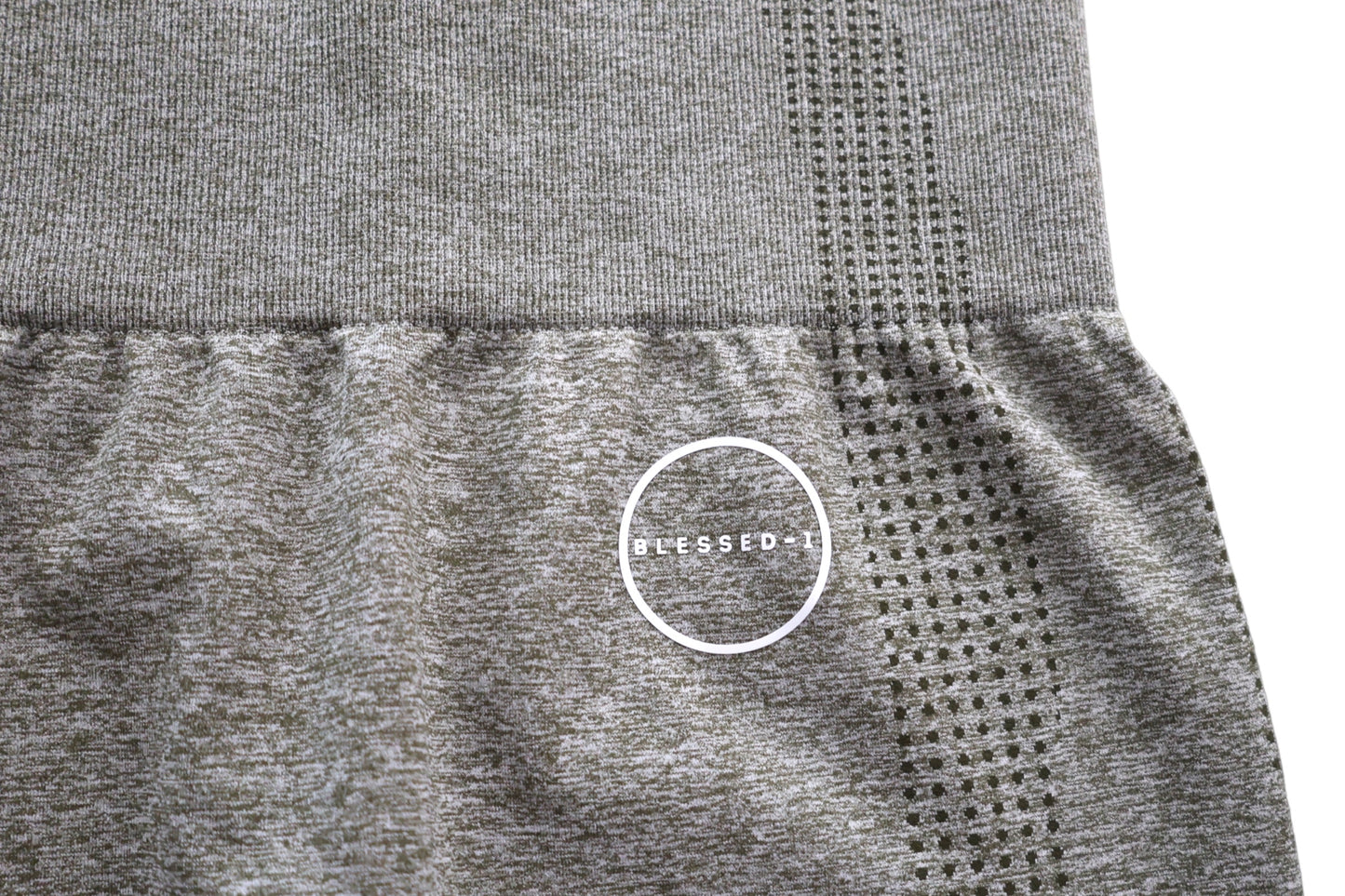 Detail view of Light Green Contour Leggings waistband and stitching, premium gym wear sexy gym outfits, best gym outfits 2025 best gym outfits 2026 comfy gym sets, soft gym sets, sexy outfits, blessed-1 matching, faith based leggings, premium activewear, contour leggings, gym loungewear, women activewear, workout leggings, breathable gym wear, versatile lounge wear, faith inspired wear, premium gym set, minimalist leggings, high waisted leggings, 