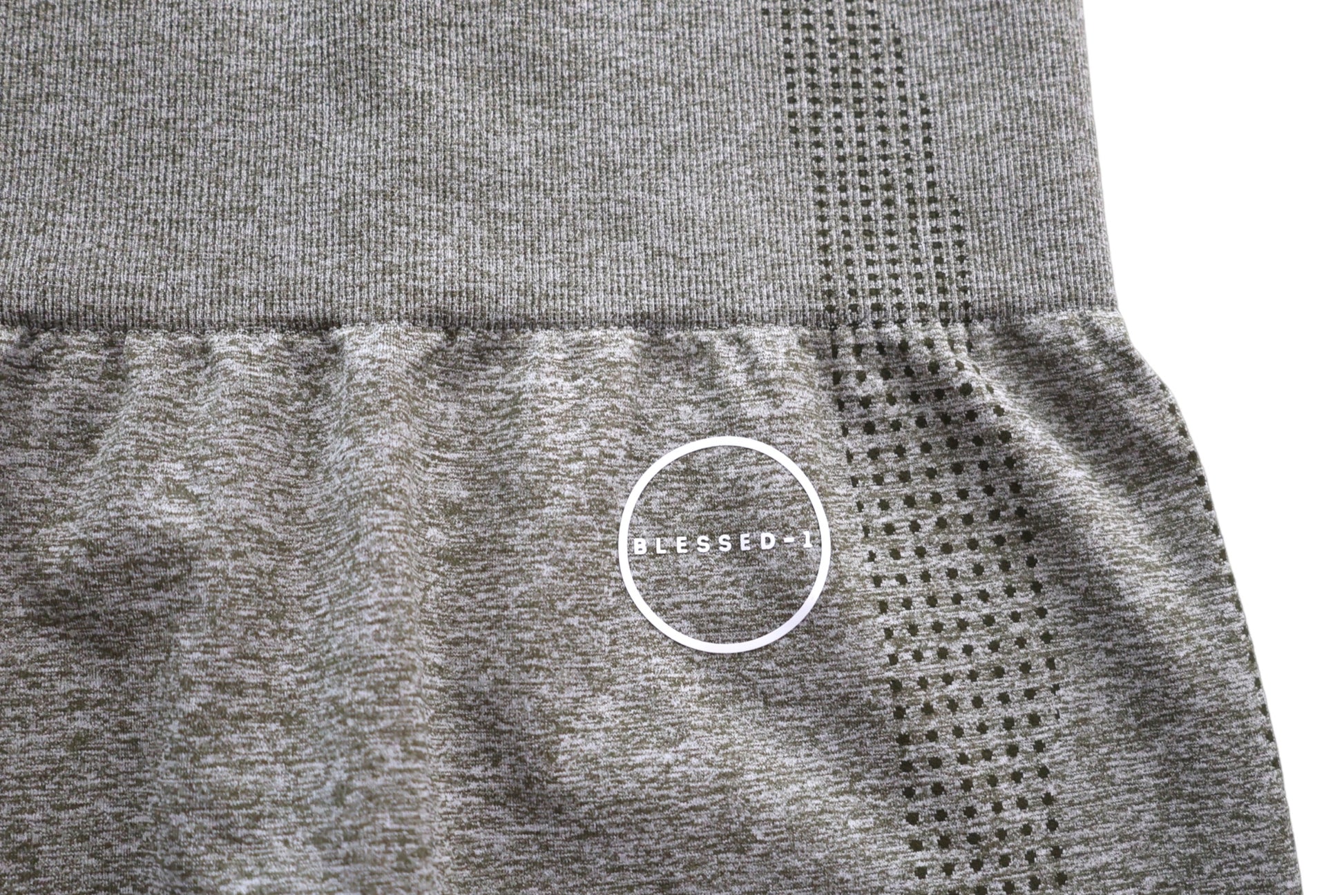 Detail view of Light Green Contour Leggings waistband and stitching, premium gym wear sexy gym outfits, best gym outfits 2025 best gym outfits 2026 comfy gym sets, soft gym sets, sexy outfits, blessed-1 matching, faith based leggings, premium activewear, contour leggings, gym loungewear, women activewear, workout leggings, breathable gym wear, versatile lounge wear, faith inspired wear, premium gym set, minimalist leggings, high waisted leggings, 