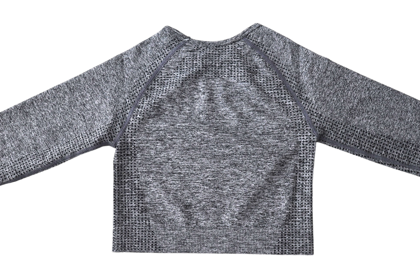 Contour Long Sleeve Crop Top - Dark Grey